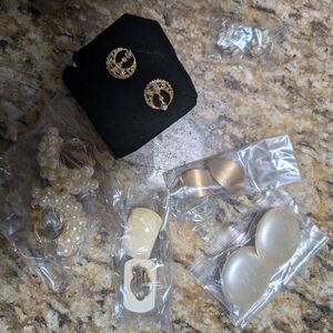 Mystery Bag 6 Pairs Vintage Clip Earrings Wearable